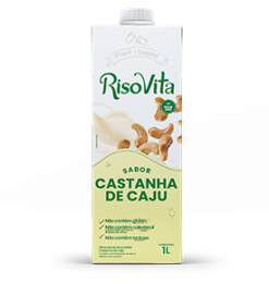 RisoVita - Bebida de Arroz Líquida Sabor Castanha de Caju